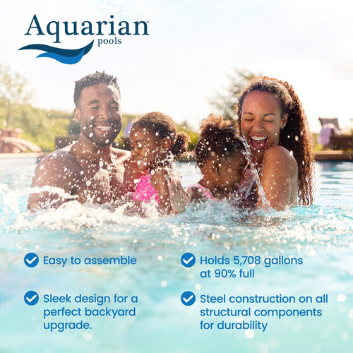 Aquarian 15'x52" Round Frame Above Ground Swimming Pool without Liner(For Parts) - 256777